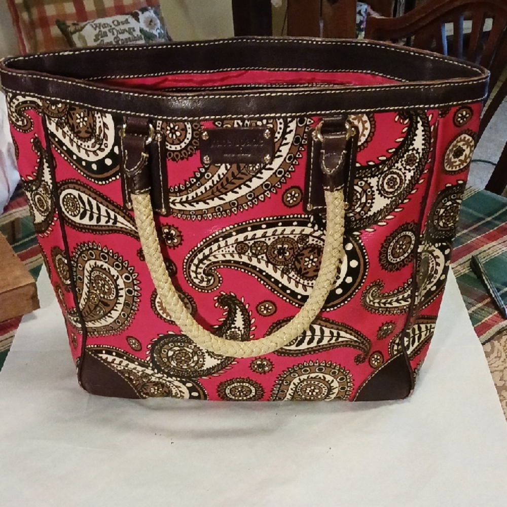 Kate Spade Paisley Tote Bag with Rope Handles